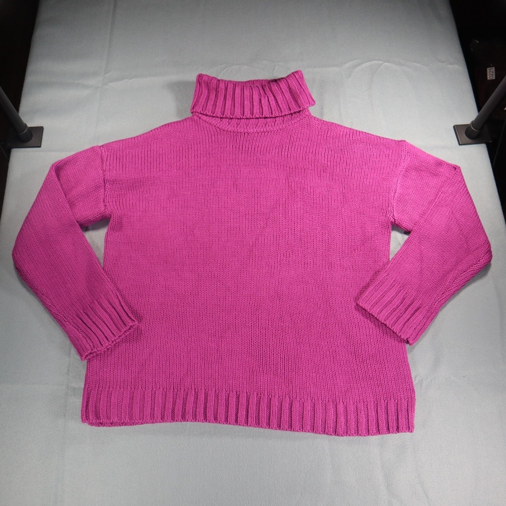 Fashion Nova Women Magenta Pink Wool Blend Turtle Neck Sweater XL No Size Tag